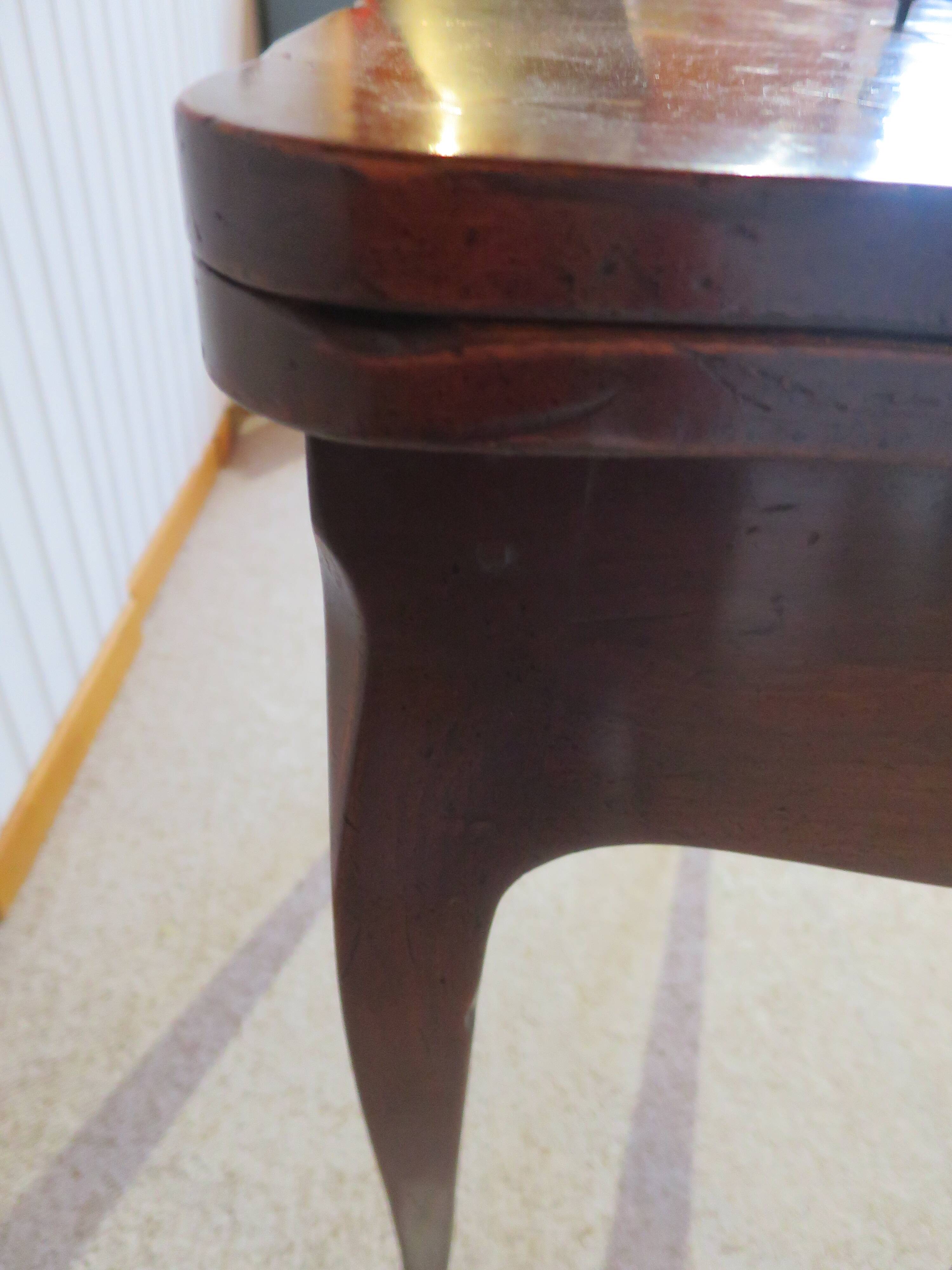 Secretary with mechanism - 4 secret drawers - lock - marquetry chessboard - 1950