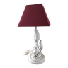 Triple dove lamp in white ceramic