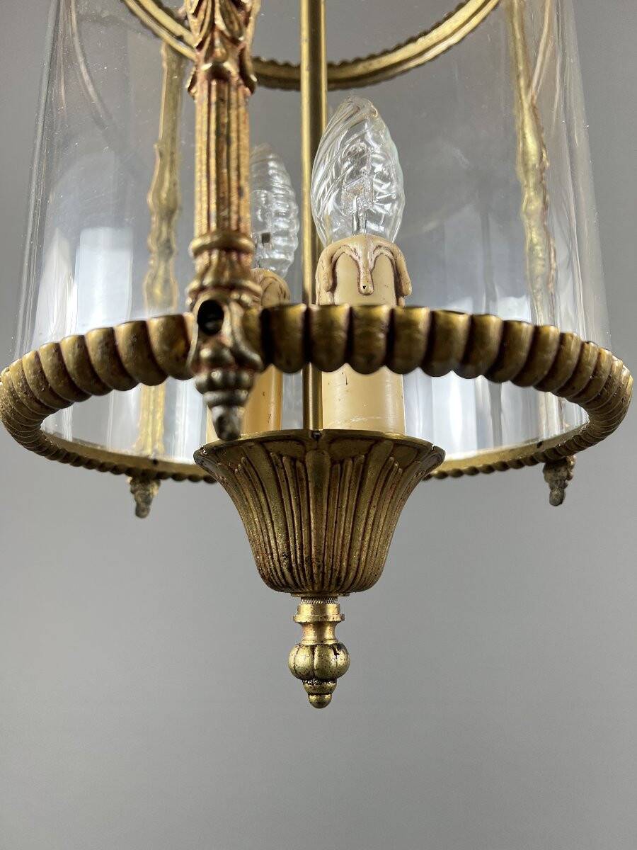 Pair of suspended lanterns in Louis XVI style, 20th Century
