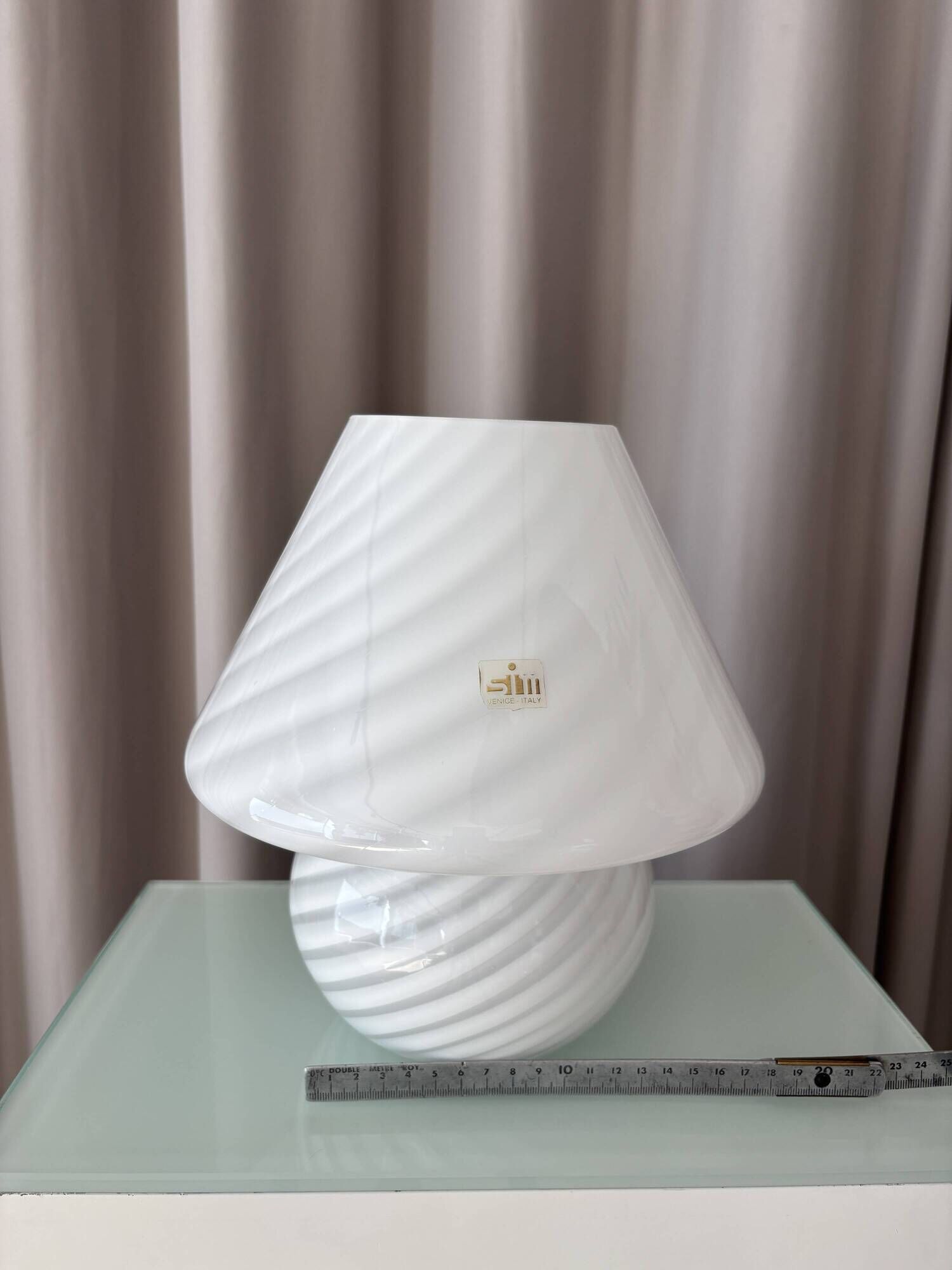 Vintage 1970s Italian Murano Swirl Glass Table Lamp – SIM Venezia