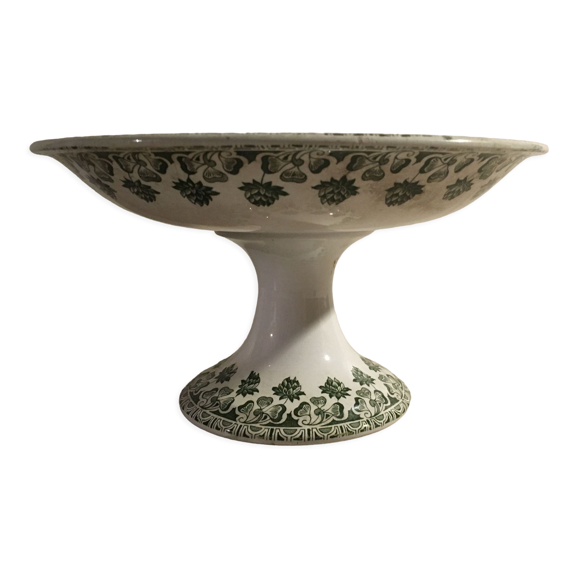 Faience fruit cup Badonviller Clover