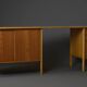 Scandinavian teak & oak desk-sideboard 1950s/60s