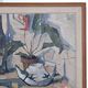 Sven-Olof Hamlet nature morte peinture à l'huile avec plante | 1959