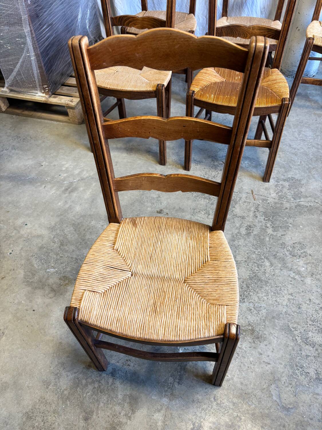 Straw bistro chairs