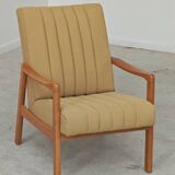 Pair of Jitona Sobeslav cream armchairs Ex Czechoslovakia