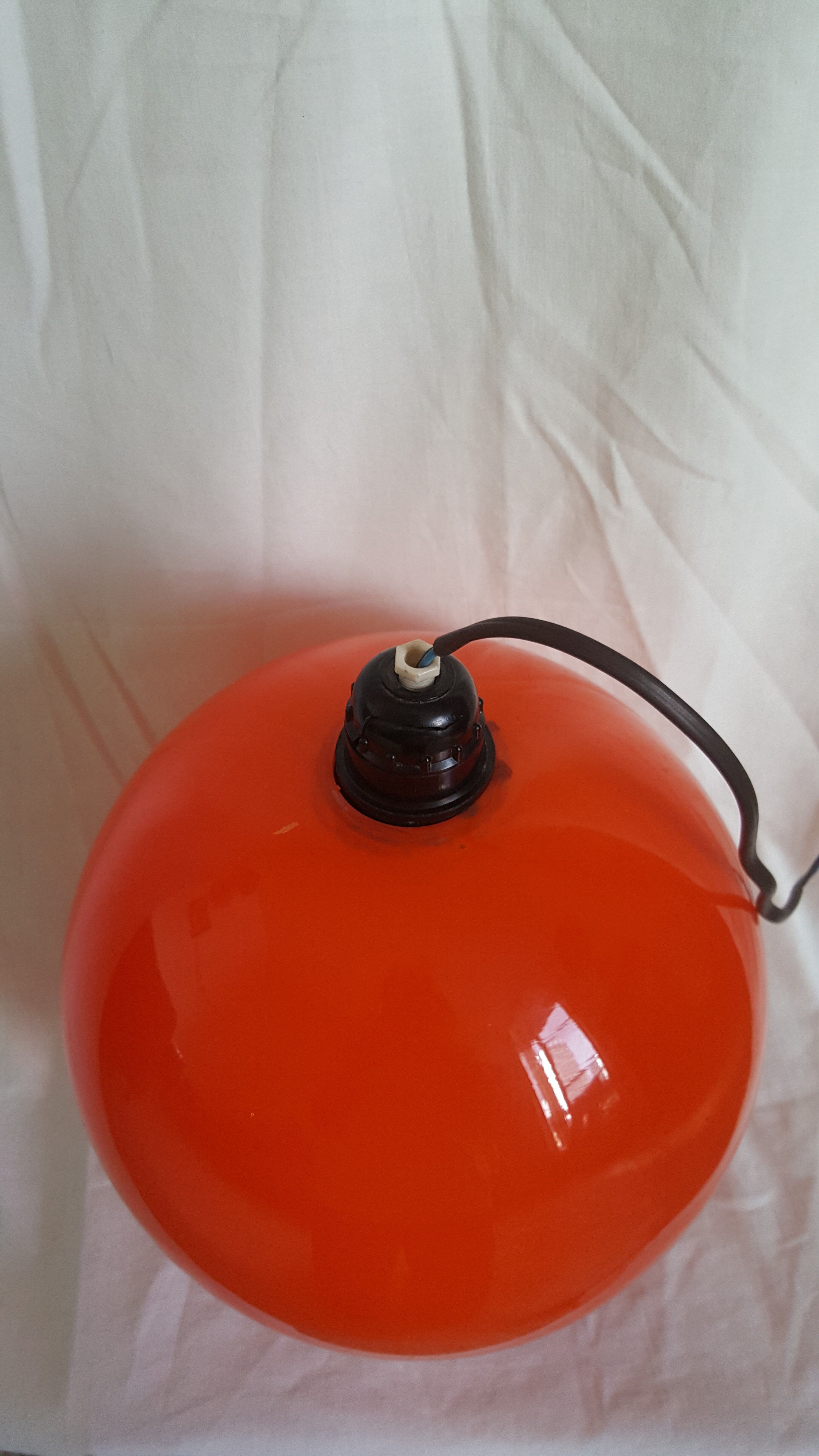 Orange glass hanging lamp