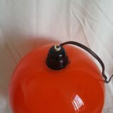 Orange glass hanging lamp