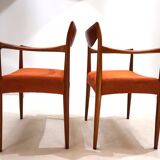 Suite de 2 chaises en teck Gustav Bahus Bambi par Rolf Rastad & Adolf Relling, 196