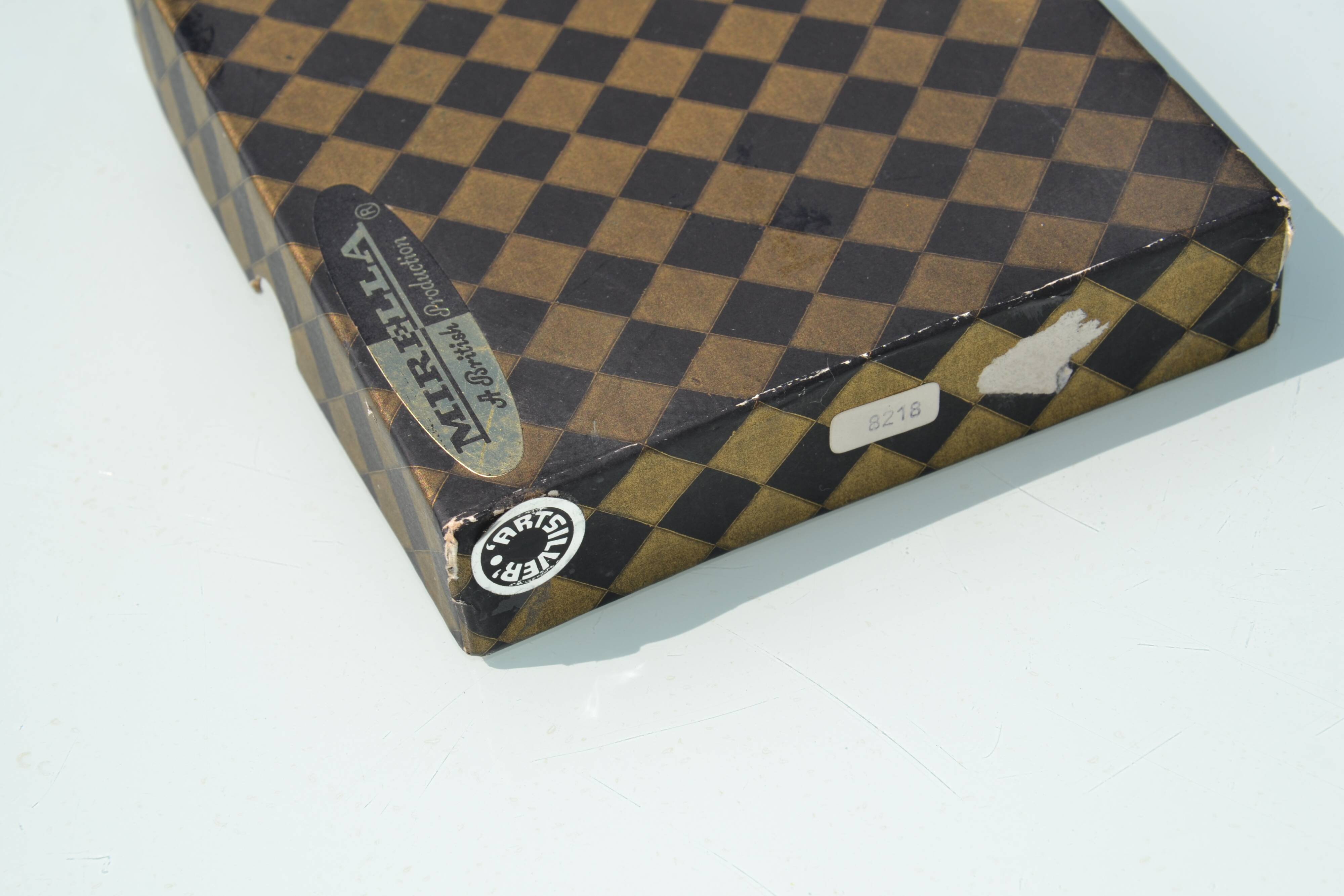 6 silver-plated menu holders A British production