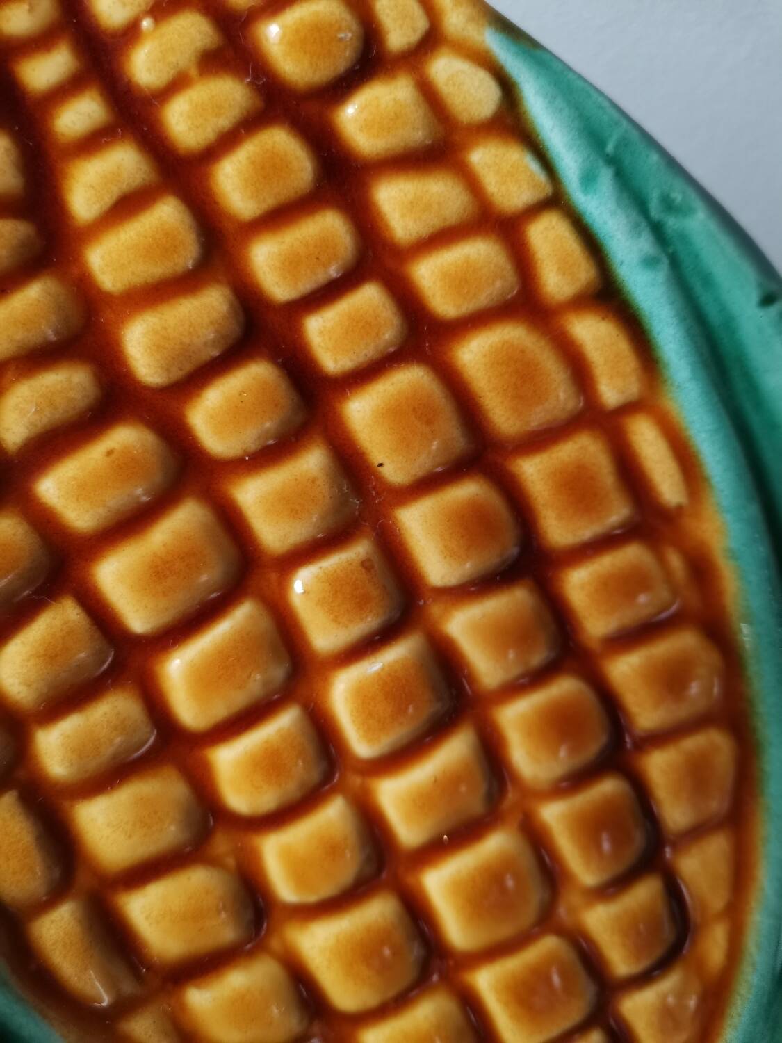 Vintage Corn Slush Plate Cup Vallauris Style