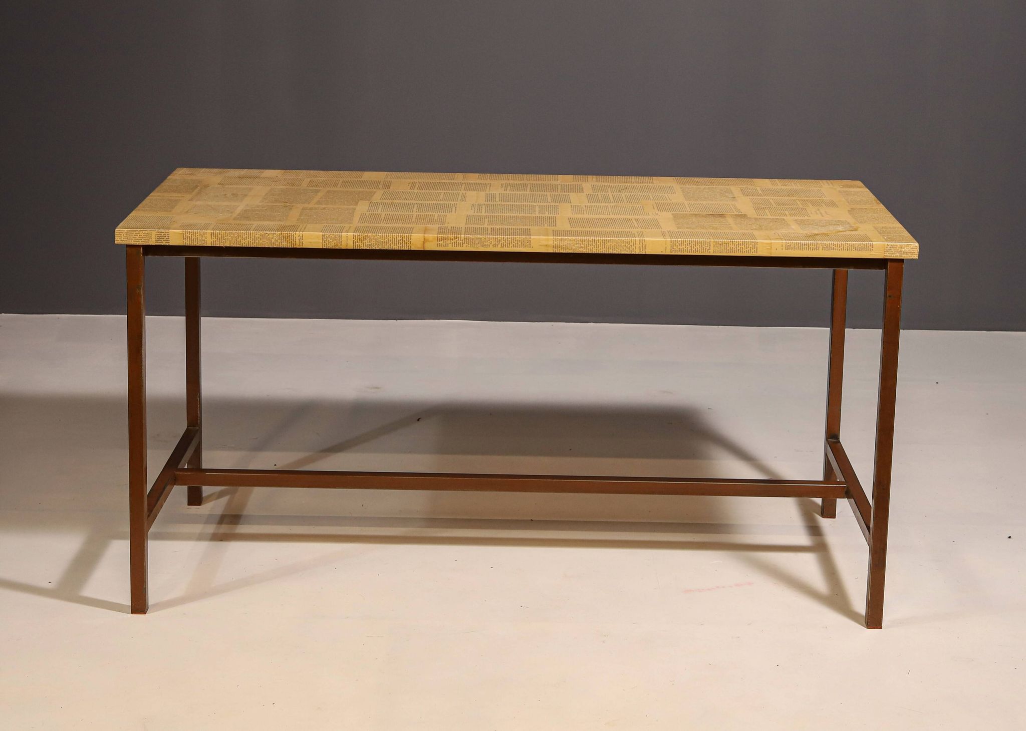 Table de cuisine industrielle vintage de l'Est, années 1950, Tchécoslovaquie