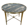 Round coffee table in brass with a marble top from the Ramsay house.