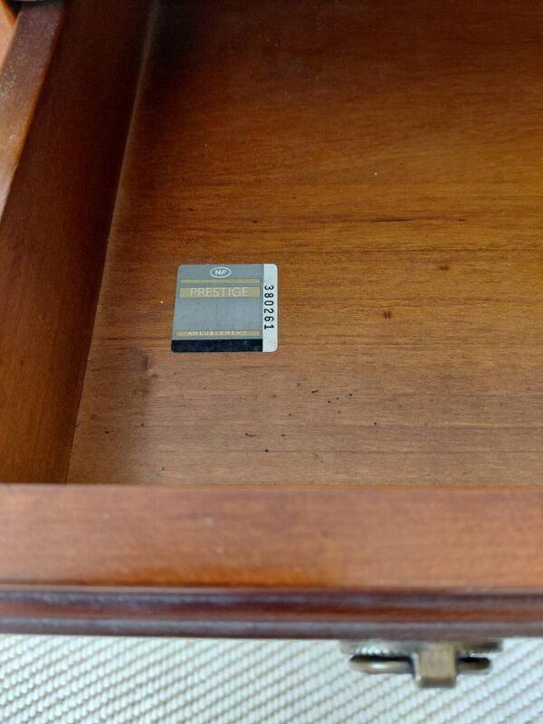Petit bureau/console vintage en bois-style Louis XVI-1 tiroir