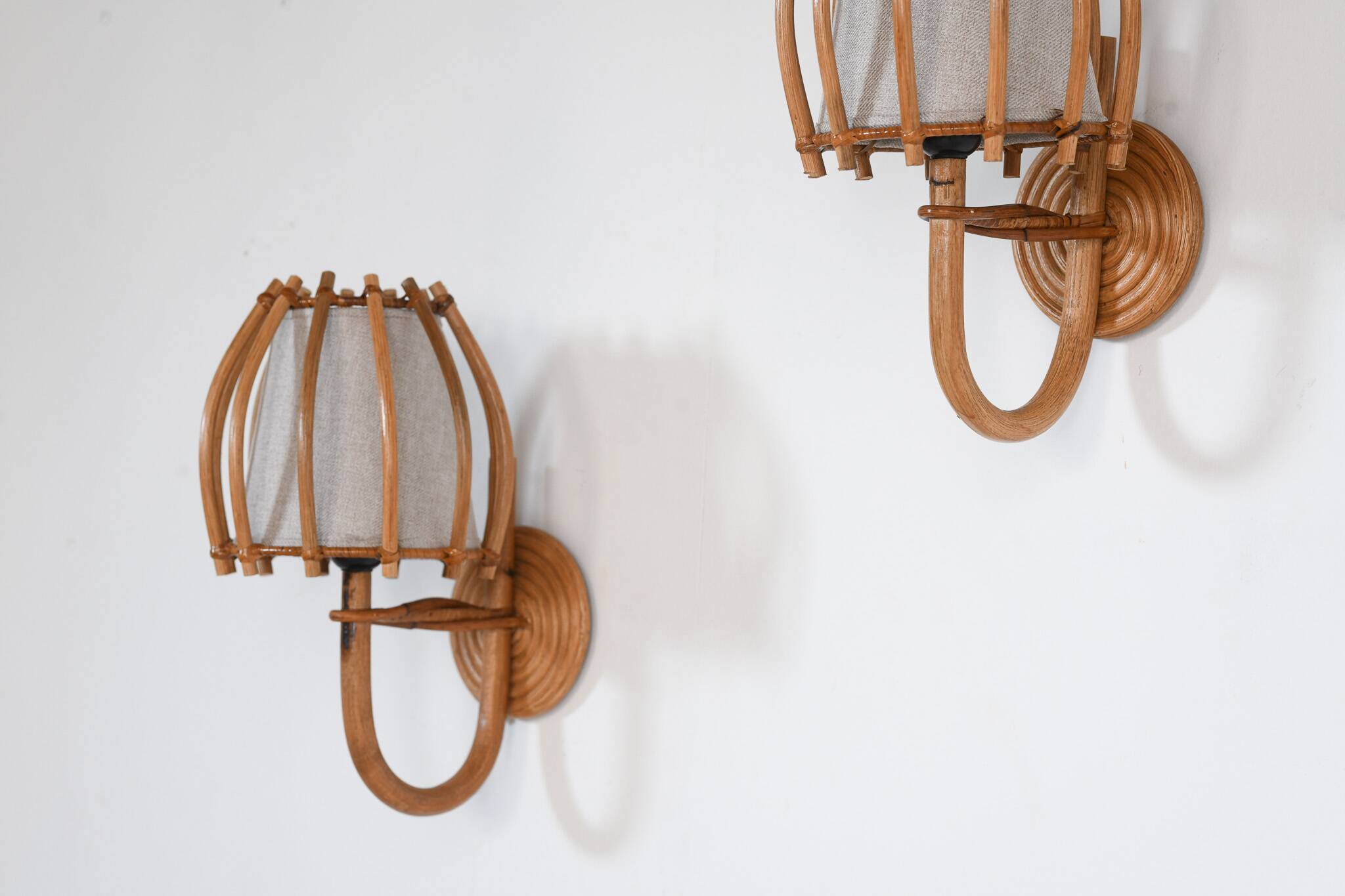 Rattan Wall Sconce (Pair)
