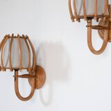 Rattan Wall Sconce (Pair)