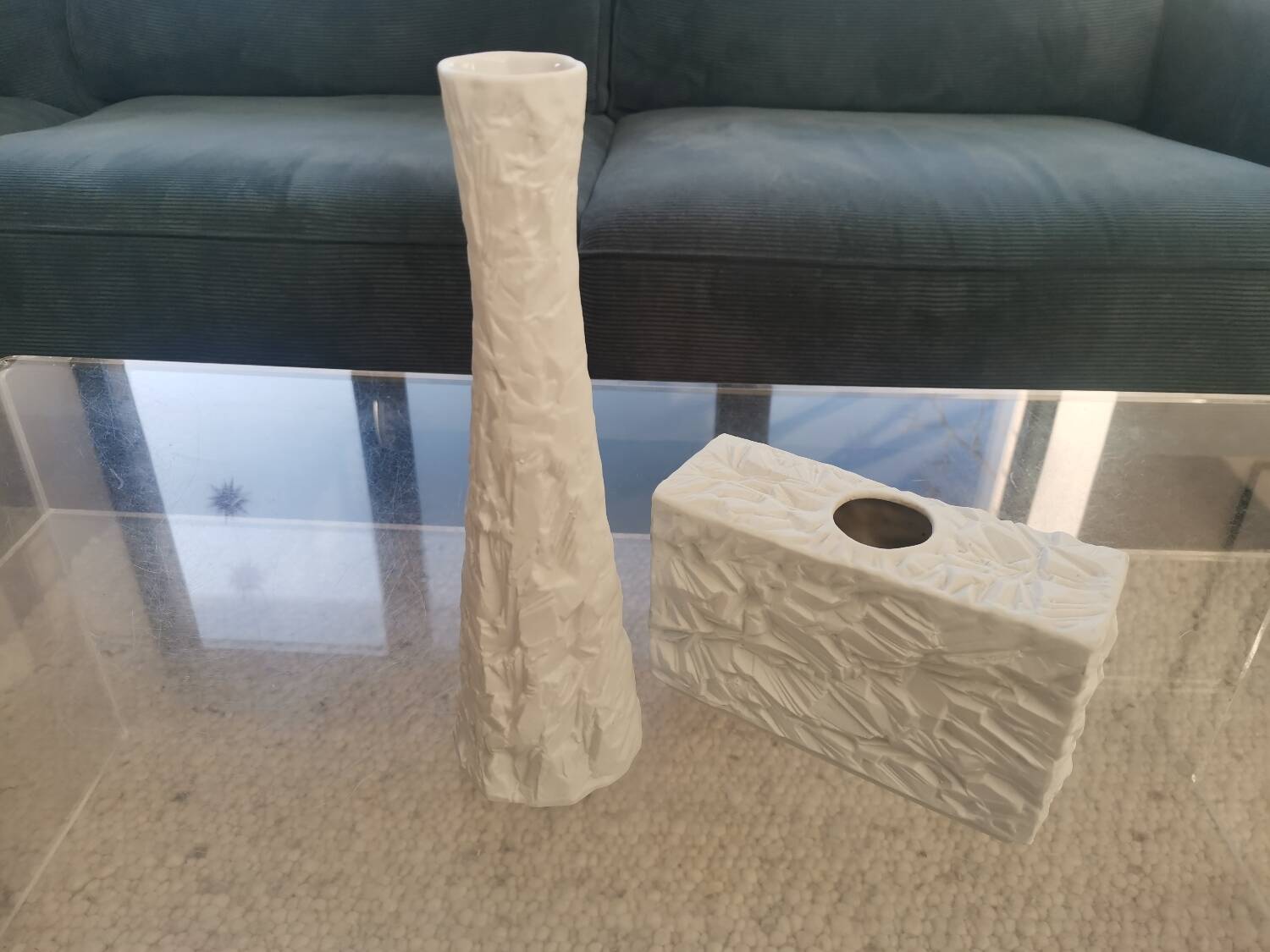 2 vases en porcelaine Schumann-Arzberg Op Art, Allemagne