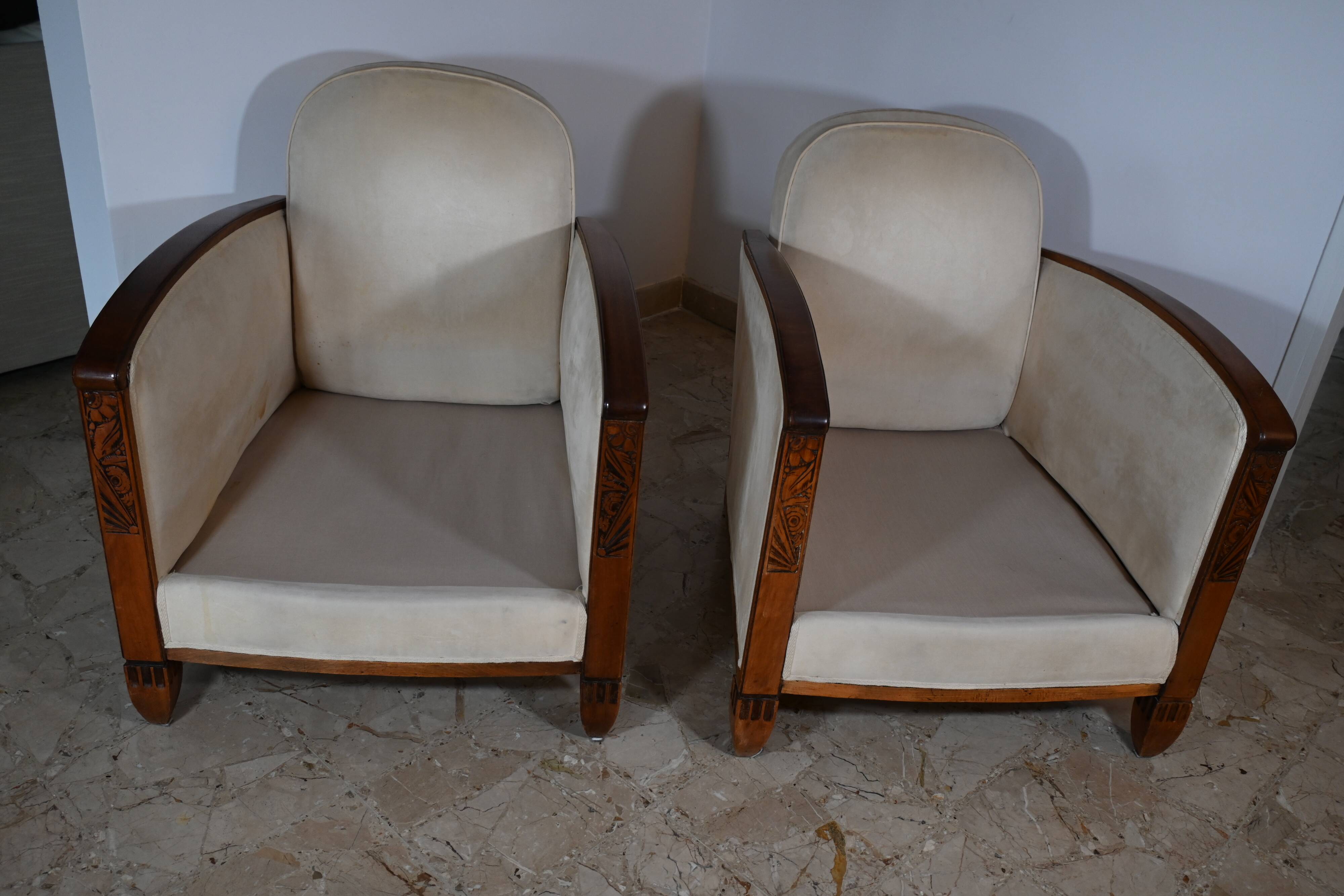 Pair of Art Deco armchairs from the 1930s