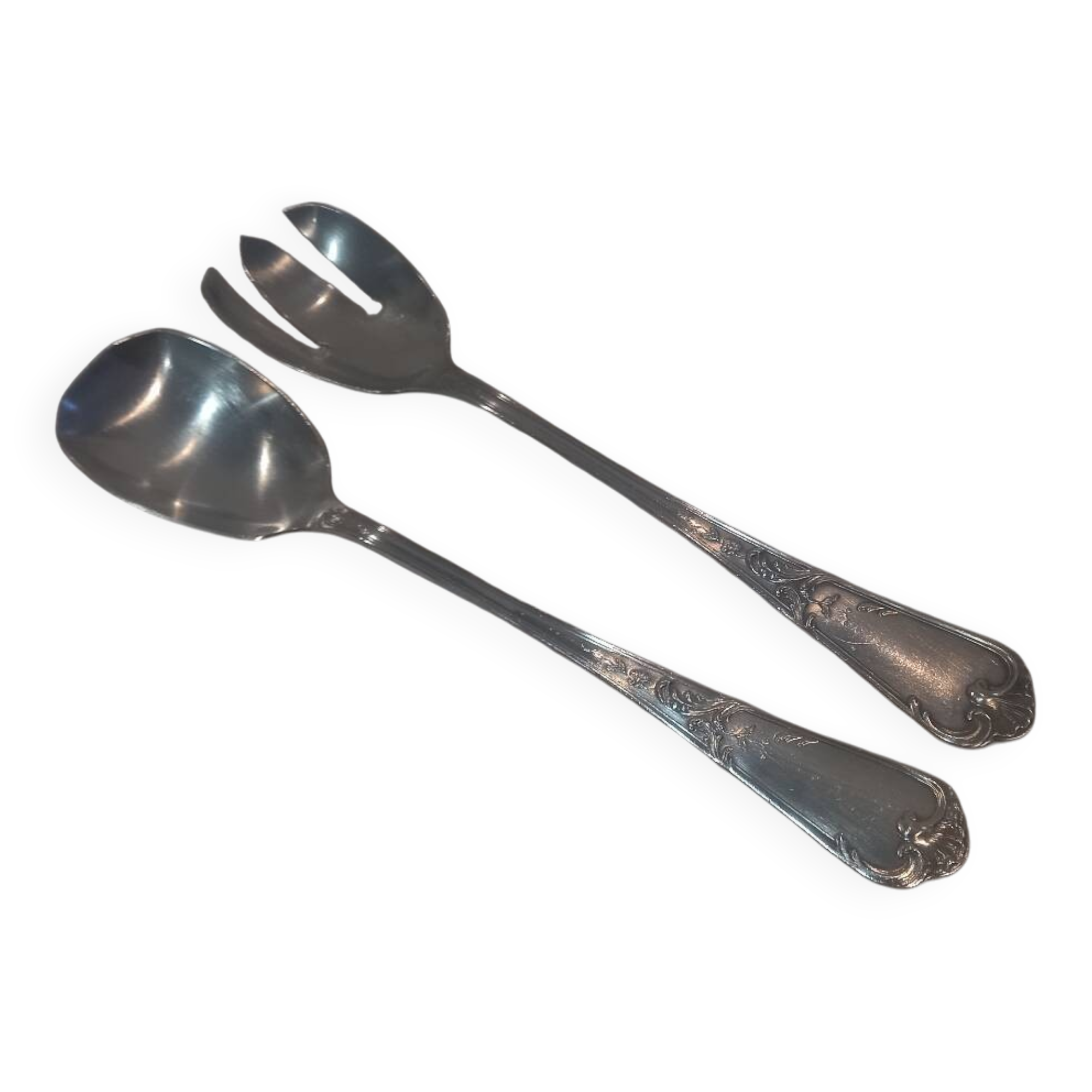 2-piece silver-plated salad set, Ercuis LXV 29, 25.7cm