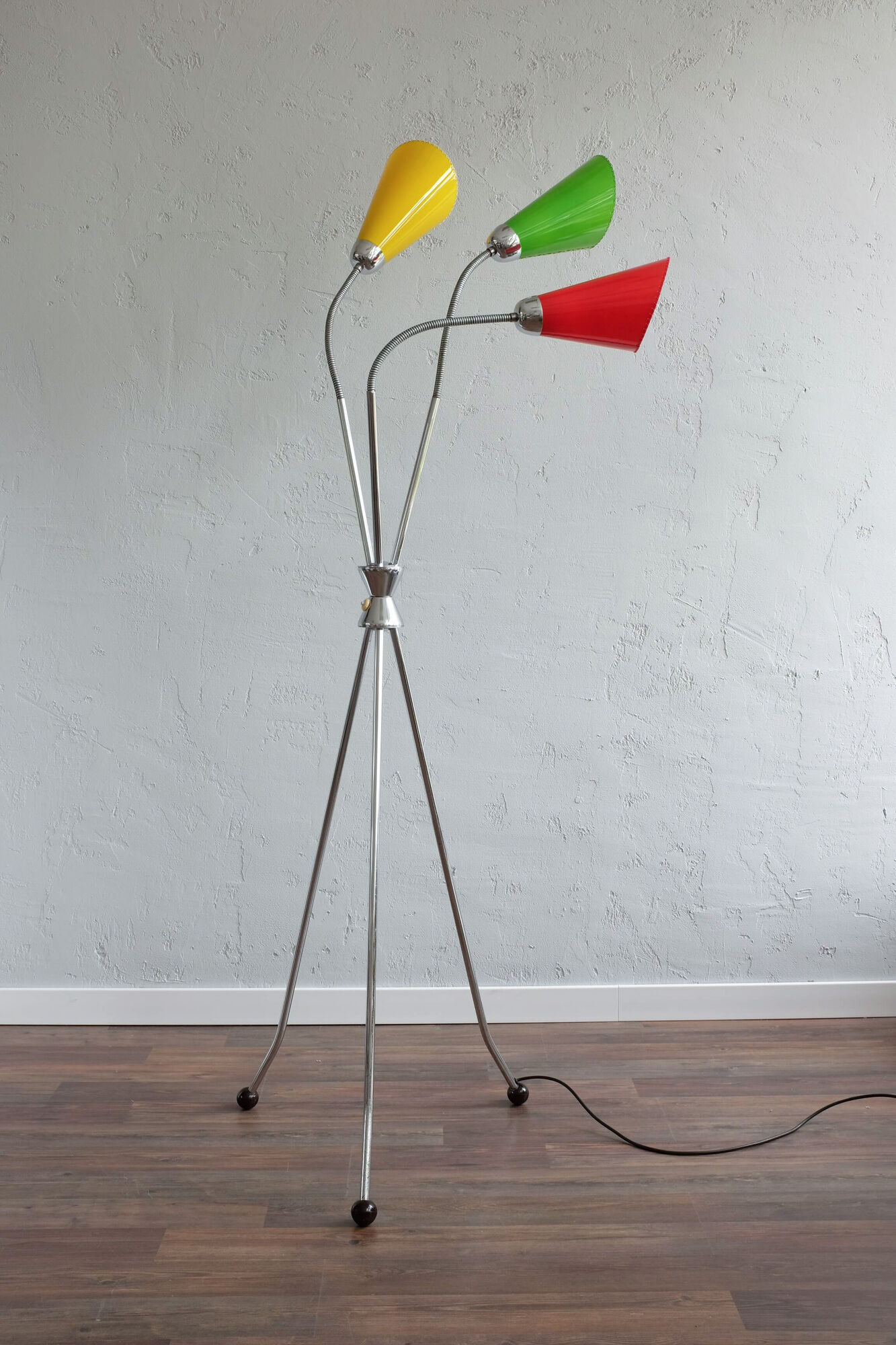 Vintage "Goosenecks" Floor Lamp by Lidokov Boskovice, 1960s