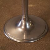 Pedestal table in chromed metal 1980