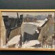 Original Dutch Oil on Canvas – “Rooftops” by Adrian van Arkel (1924–2006)