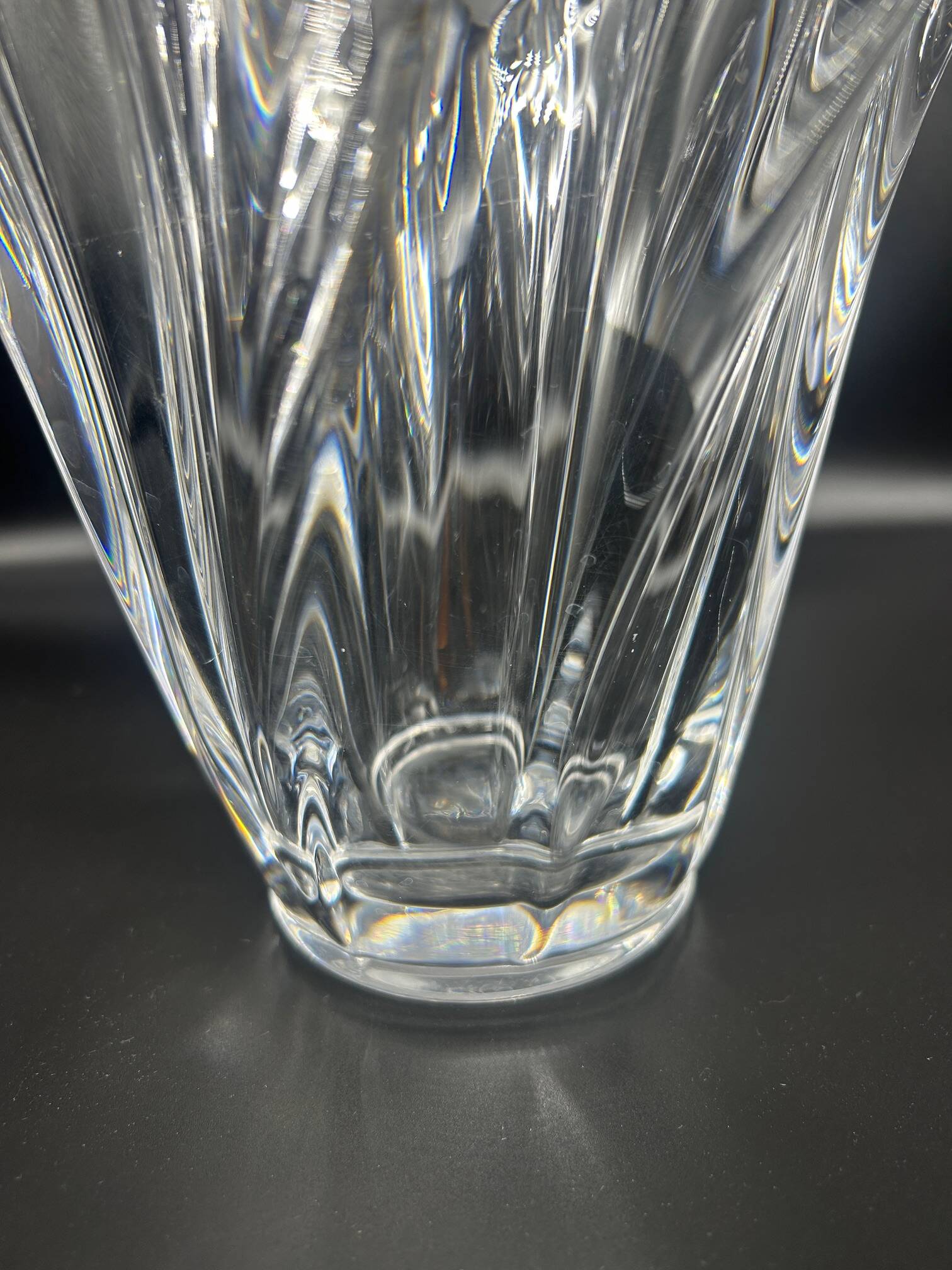 70s crystal vase