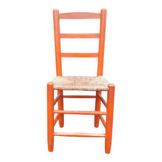 Chaise paillée vintage