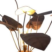 Sculptural metal lamp, 1960s/70s
