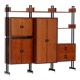 Mid century freestanding roomdivider wall unit system in teak, 1960s