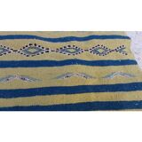 Tapis kilim vert fait main en pure laine
