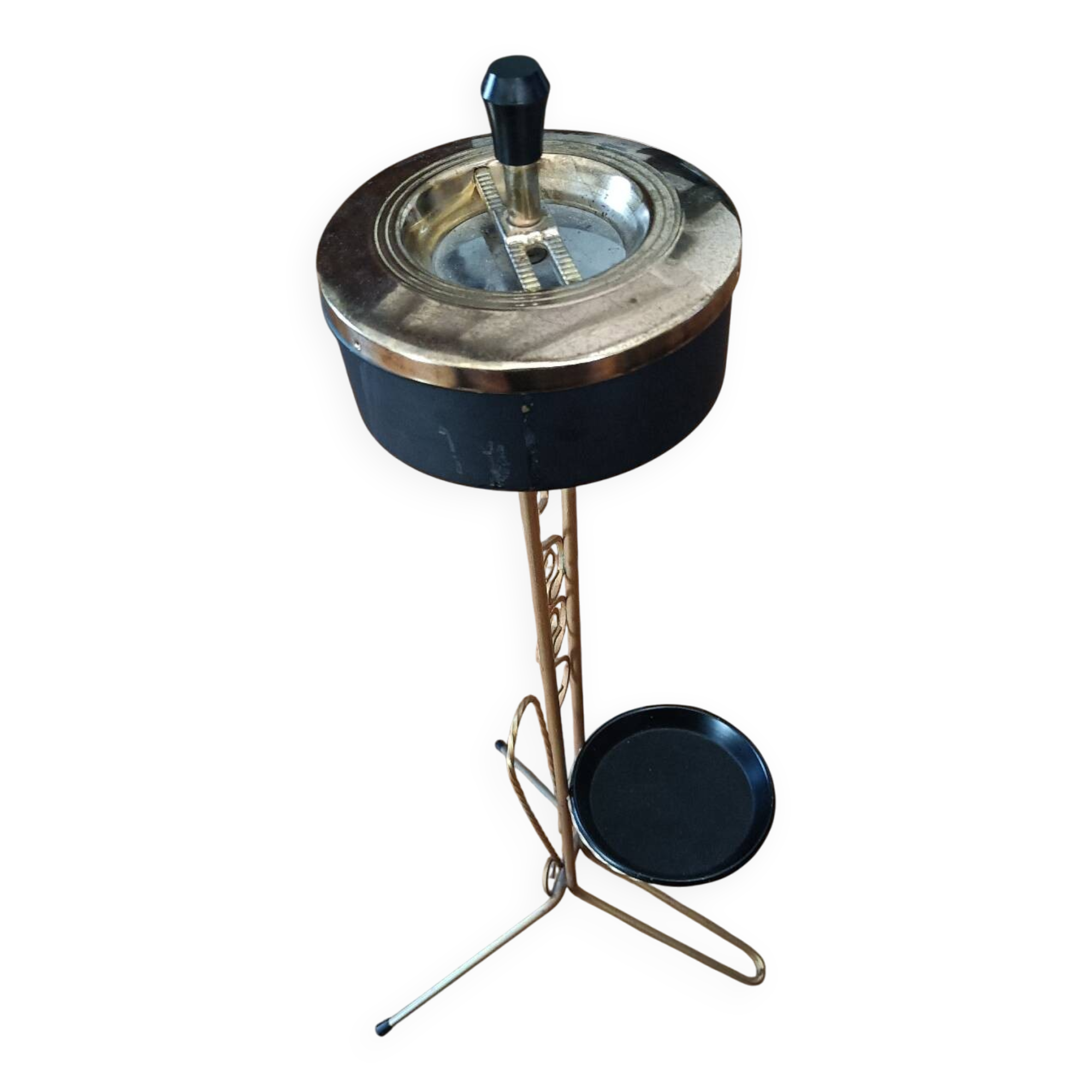 Cendrier tourniquet vintage pied central