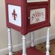 Vintage Lys Marble Wood Bedside Table
