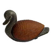 Lampe canard vintage en bronze