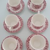Myotts Country Life Set of 6 Cups and Saucers - England