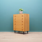 Commode en frêne, design danois, années 70, fabriqué au Danemark