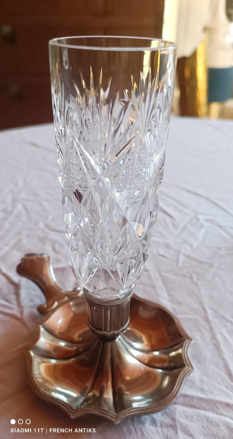 Saint Louis crystal candlestick, Florence model