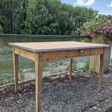 Old rustic farm table one drawer -1m20
