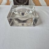 Pair of designer glass candle holders