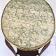 Pedestal table Louis XVI style wood marble brass