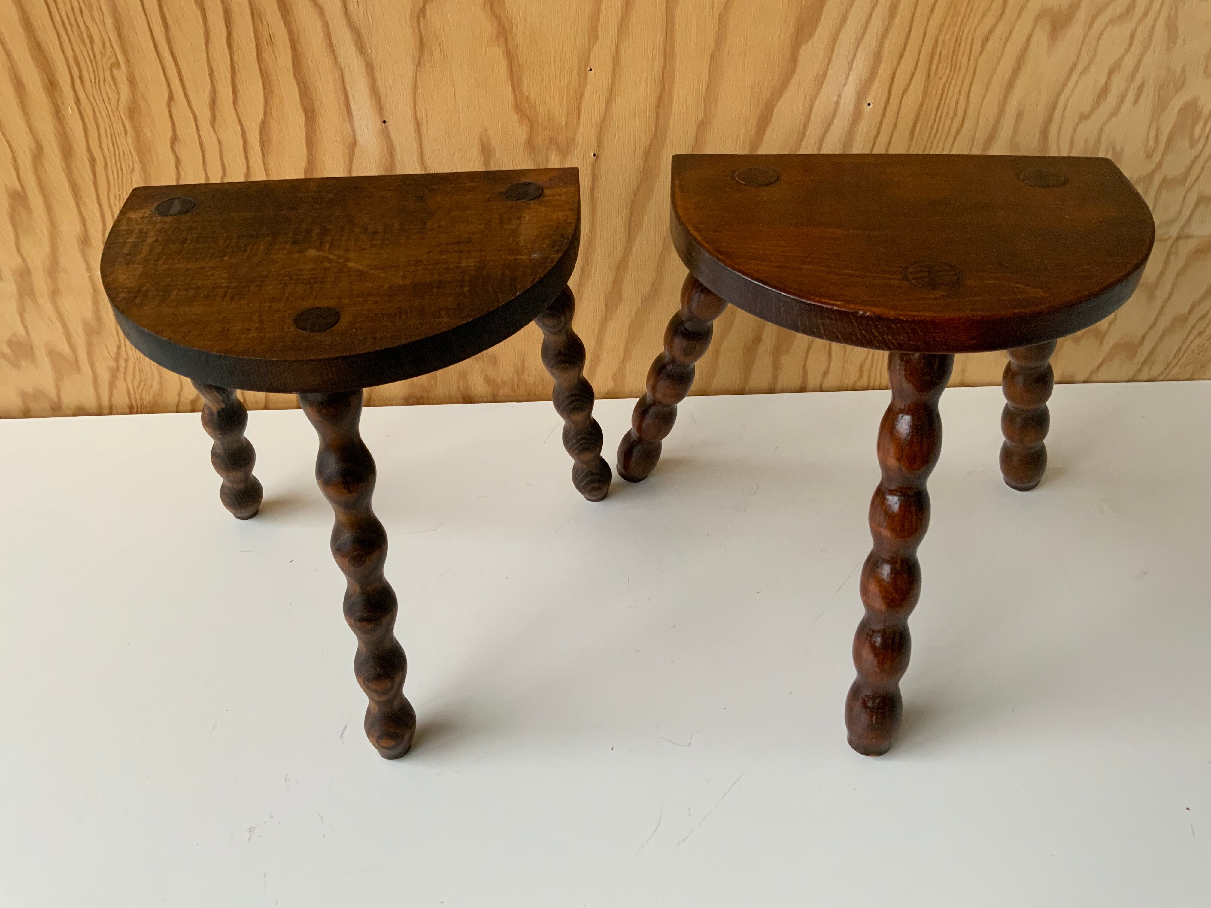 Duo of cowherd stools