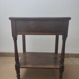 Bedside table solid walnut wood