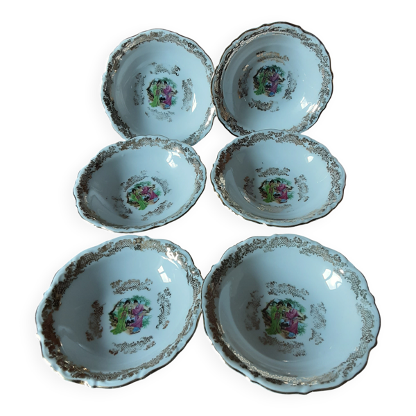 Lot de 6 coupelles  porcelaine de luxe