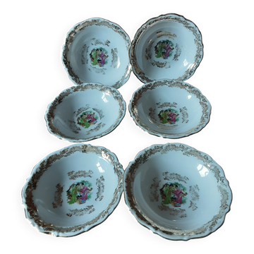 Lot de 6 coupelles  porcelaine de luxe