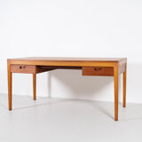 Scandinavian minimalist desk exotic wood 60's