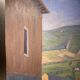 Old painting, landscape Monts du Lyonnais, signed, mid-twentieth century