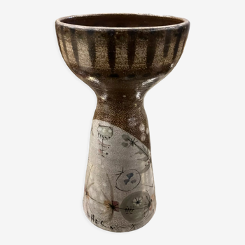 Stoneware vase by andré l'helguen for keraluc