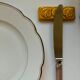 12 yellow leaf earthenware knife holders