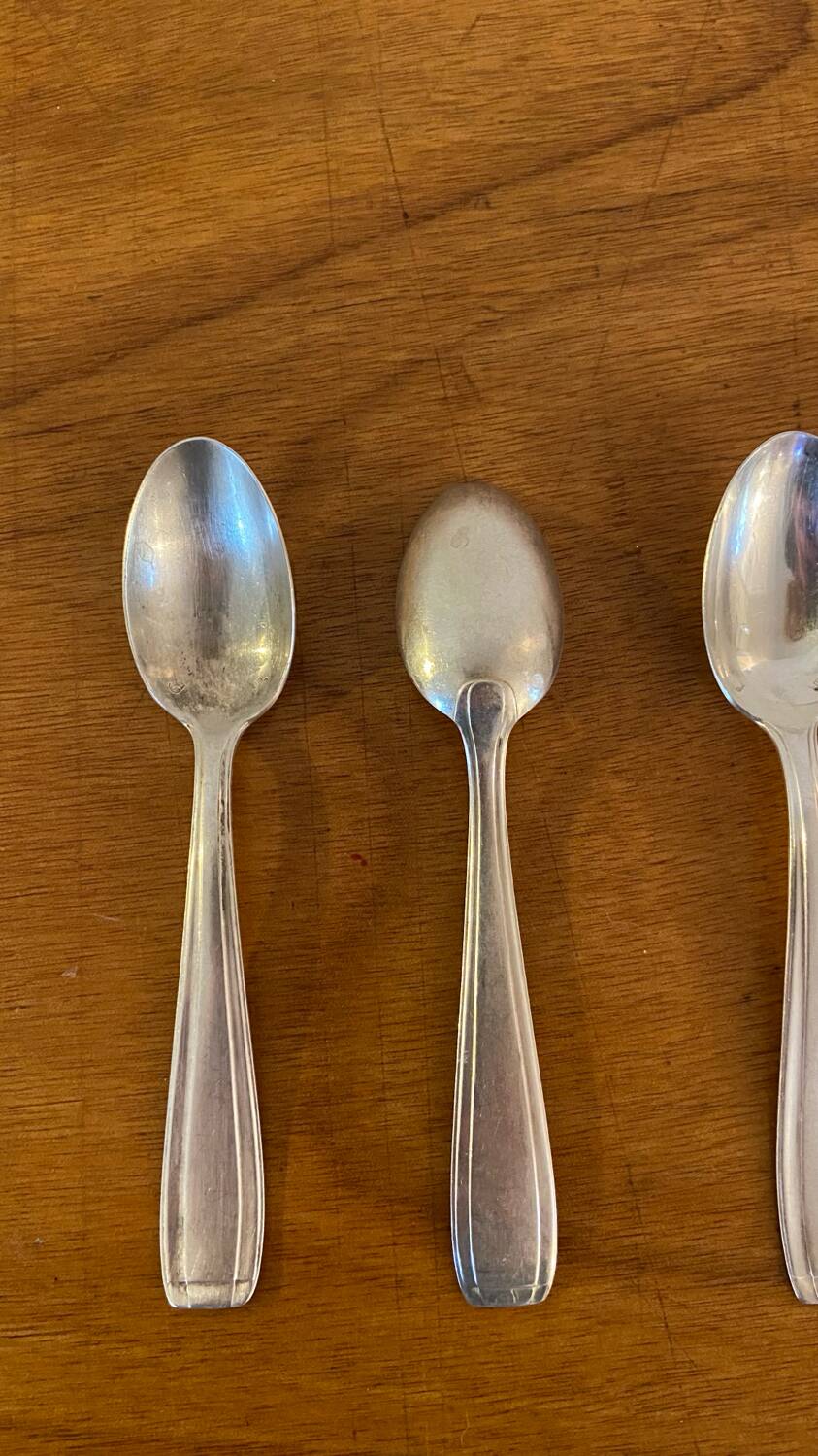 6 vintage silver plated small spoons from the 1960s