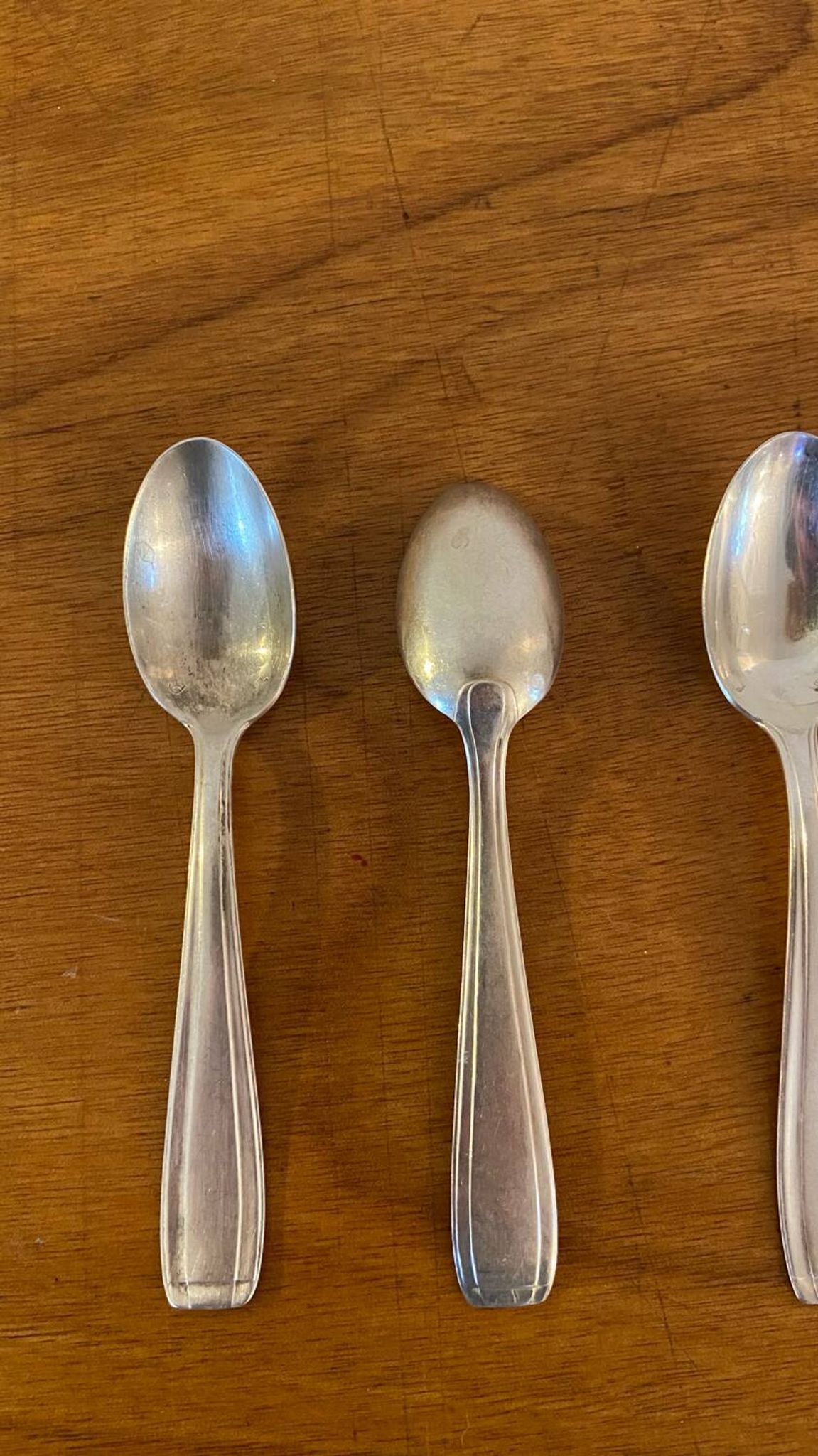 6 vintage silver plated small spoons from the 1960s
