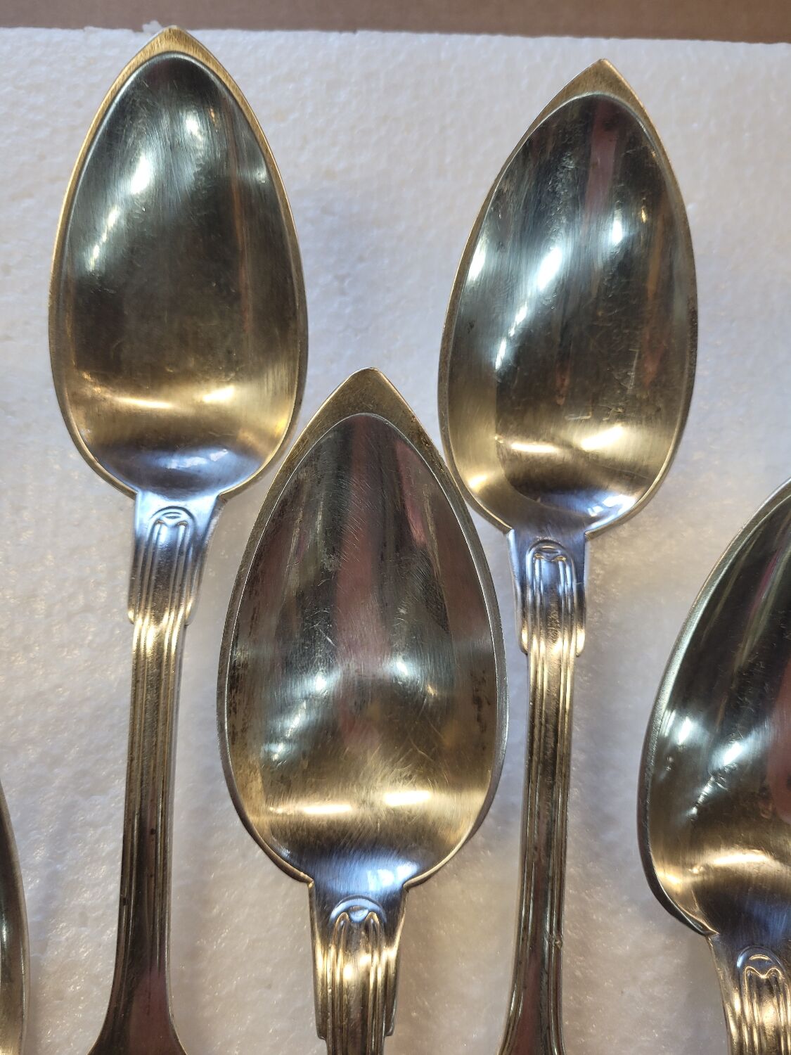 Silver metal housewife 6 spoons, 6 forks